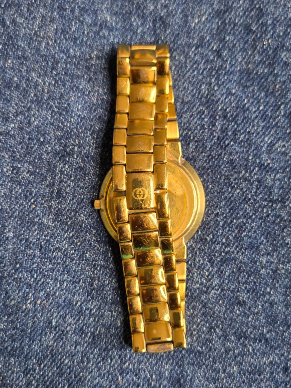 Vintage - Men's Gucci 3300.2.M 18K Gold Plated Watch - Roman Numeral Bezel - Picture 6 of 9